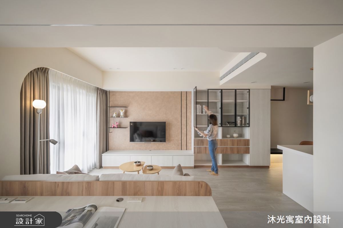 23坪新成屋(5年以下)＿混搭風客廳餐廳吧檯書房中島案例圖片＿沐光寓室內設計＿沐光寓_14之8