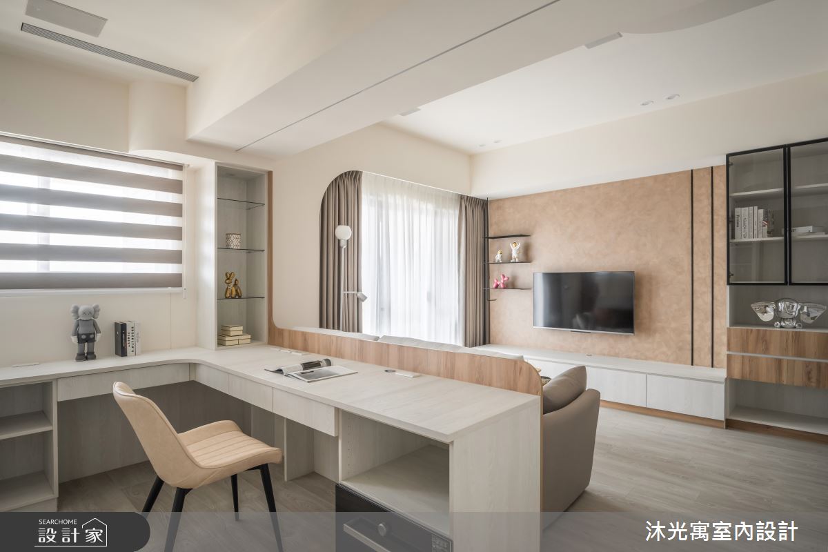 23坪新成屋(5年以下)＿混搭風客廳書房案例圖片＿沐光寓室內設計＿沐光寓_14之15