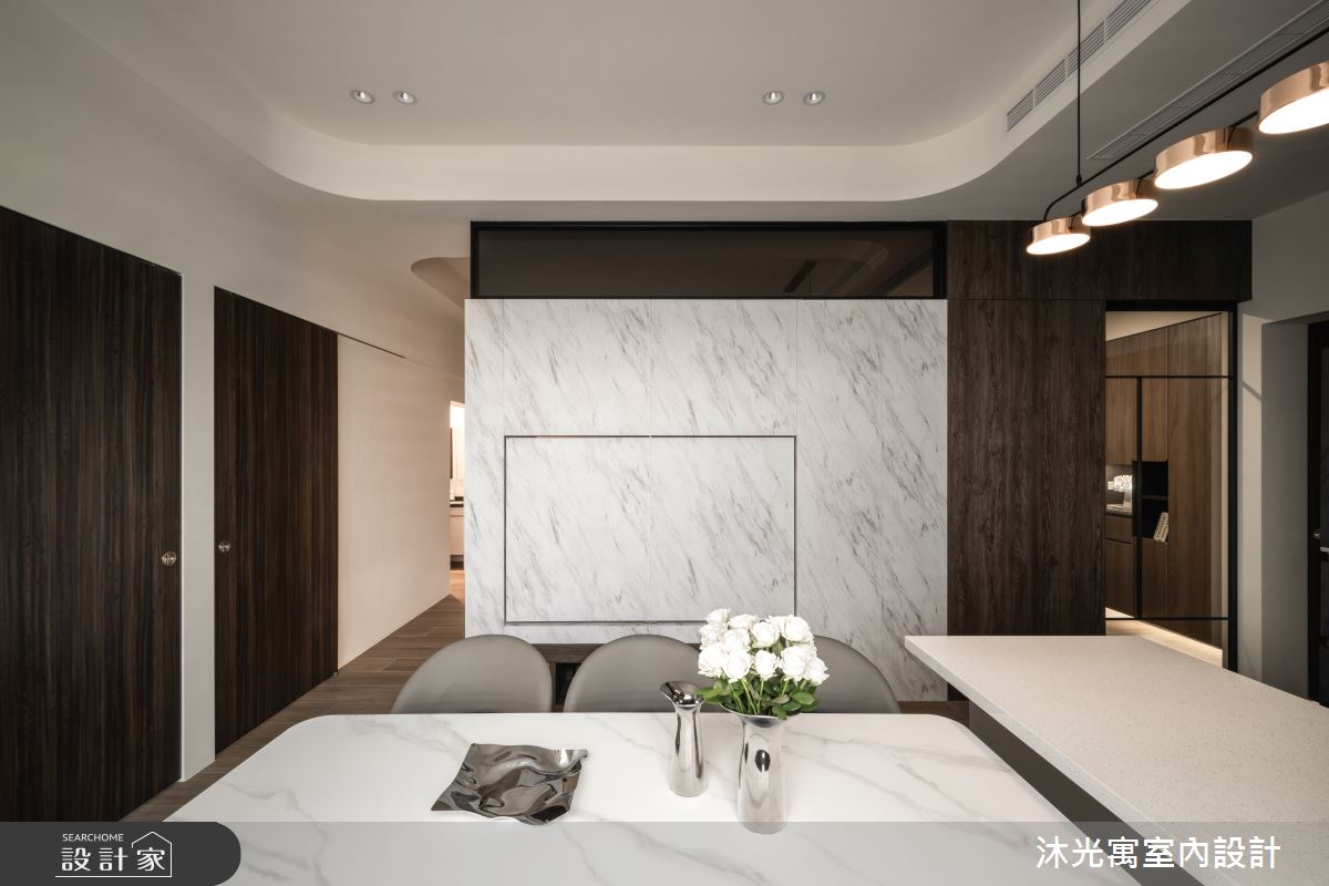 46坪新成屋(5年以下)＿現代風餐廳中島案例圖片＿沐光寓室內設計＿沐光寓_15之16