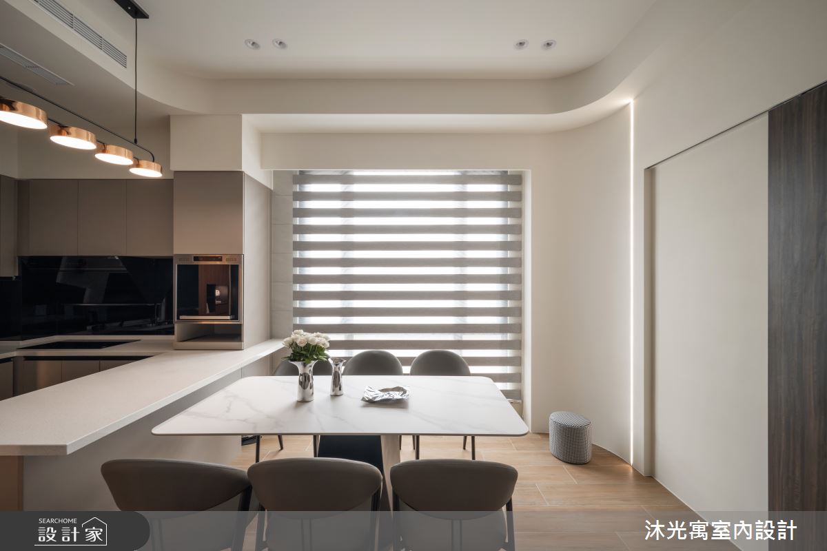 46坪新成屋(5年以下)＿現代風餐廳廚房中島案例圖片＿沐光寓室內設計＿沐光寓_15之19