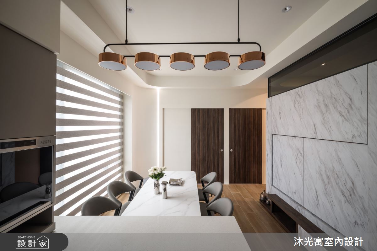 46坪新成屋(5年以下)＿現代風餐廳廚房中島案例圖片＿沐光寓室內設計＿沐光寓_15之20