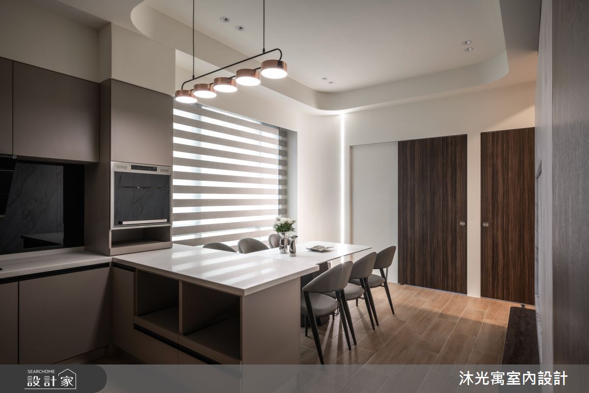 46坪新成屋(5年以下)＿現代風餐廳廚房中島案例圖片＿沐光寓室內設計＿沐光寓_15之21
