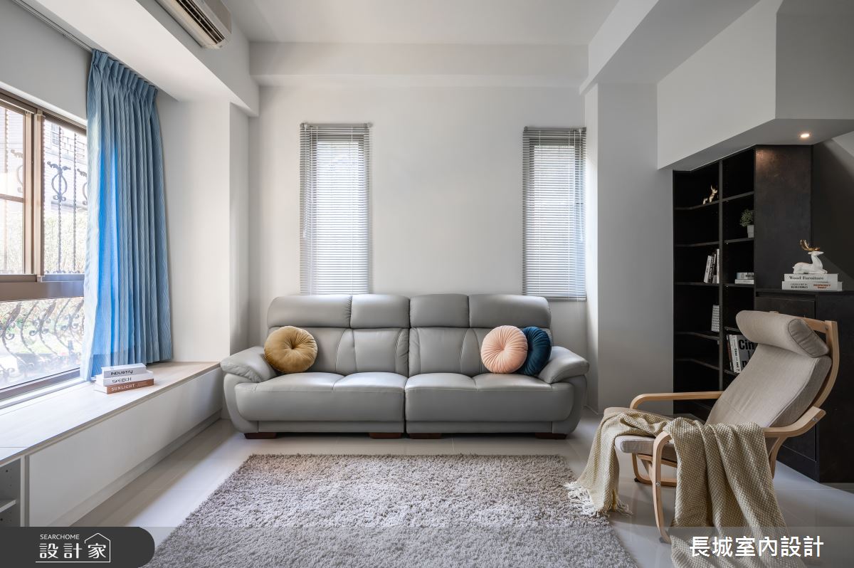 72坪老屋(31~40年)＿簡約風客廳案例圖片＿長城室內設計＿長城_01.三代共居之3