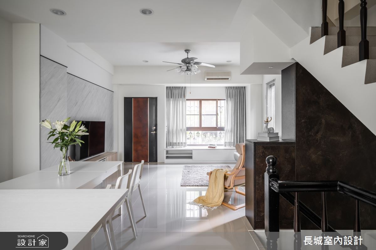72坪老屋(31~40年)＿簡約風餐廳中島案例圖片＿長城室內設計＿長城_01.三代共居之6