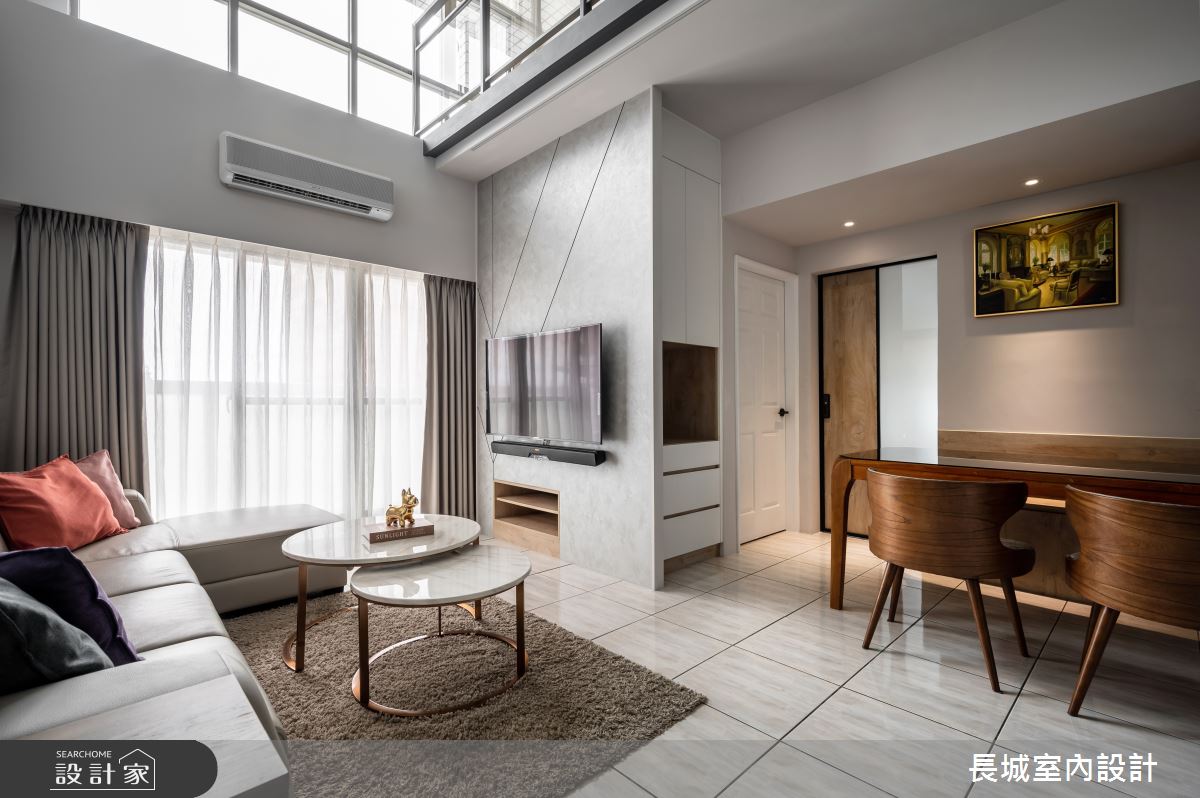 40坪老屋(31~40年)＿現代風客廳案例圖片＿長城室內設計＿長城_02.陽光新居之5