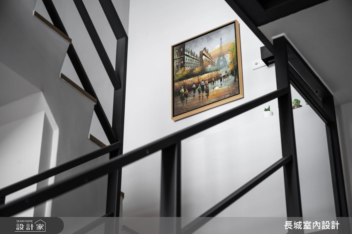 40坪老屋(31~40年)＿現代風樓梯案例圖片＿長城室內設計＿長城_02.陽光新居之15