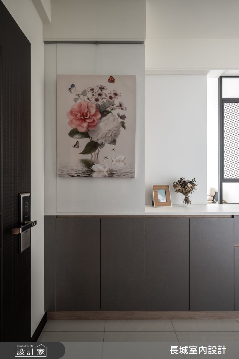 28坪新成屋(5年以下)＿現代風玄關案例圖片＿長城室內設計＿長城_04.安心護家之1