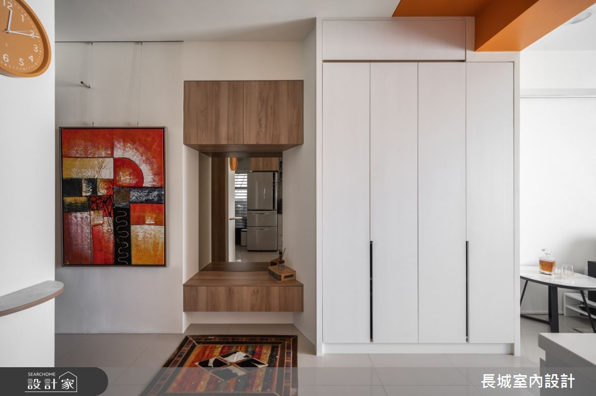 35坪新成屋(5年以下)＿美式風玄關案例圖片＿長城室內設計＿長城_07.藝術居家之2