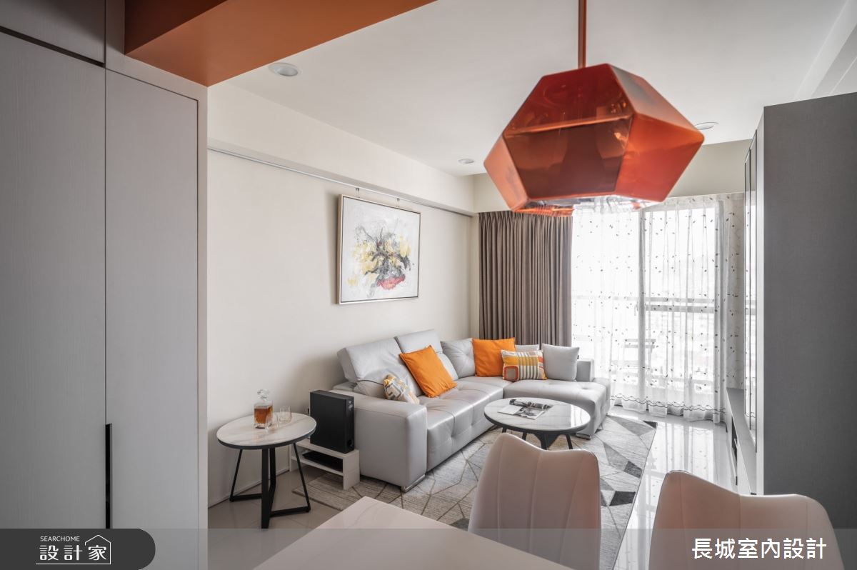 35坪新成屋(5年以下)＿美式風客廳案例圖片＿長城室內設計＿長城_07.藝術居家之7