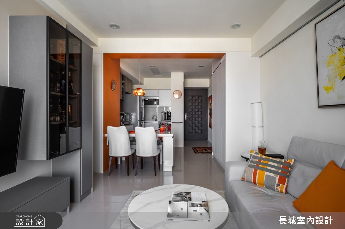 35坪新成屋(5年以下)＿美式風客廳案例圖片＿長城室內設計＿長城_07.藝術居家之11