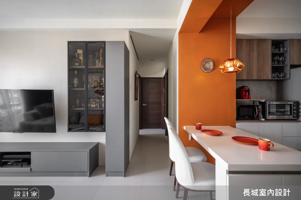 35坪新成屋(5年以下)＿美式風餐廳案例圖片＿長城室內設計＿長城_07.藝術居家之12