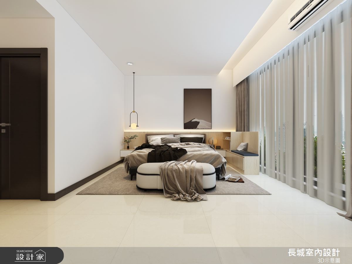 75坪新成屋(5年以下)＿現代風臥室案例圖片＿長城室內設計＿長城_08.全能居宅之14