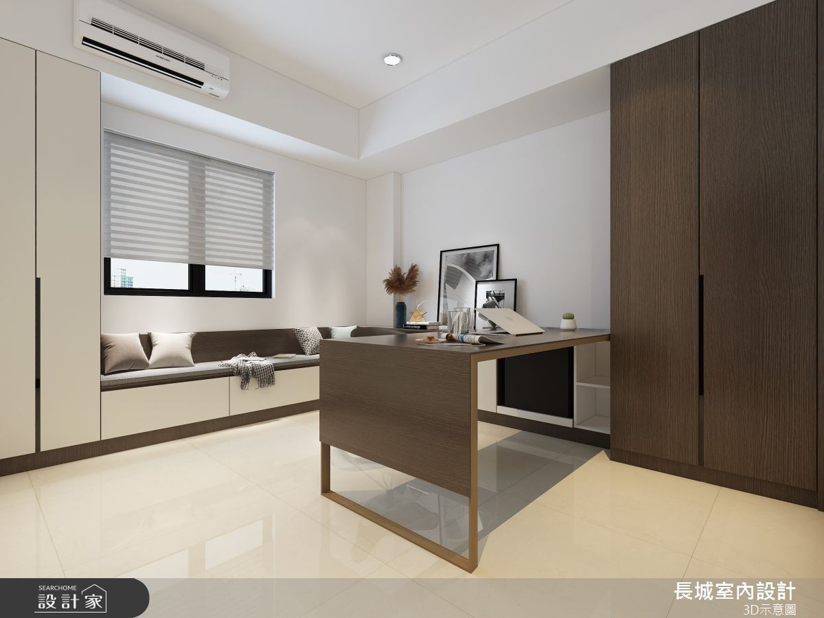75坪新成屋(5年以下)＿現代風書房臥榻案例圖片＿長城室內設計＿長城_08.全能居宅之15