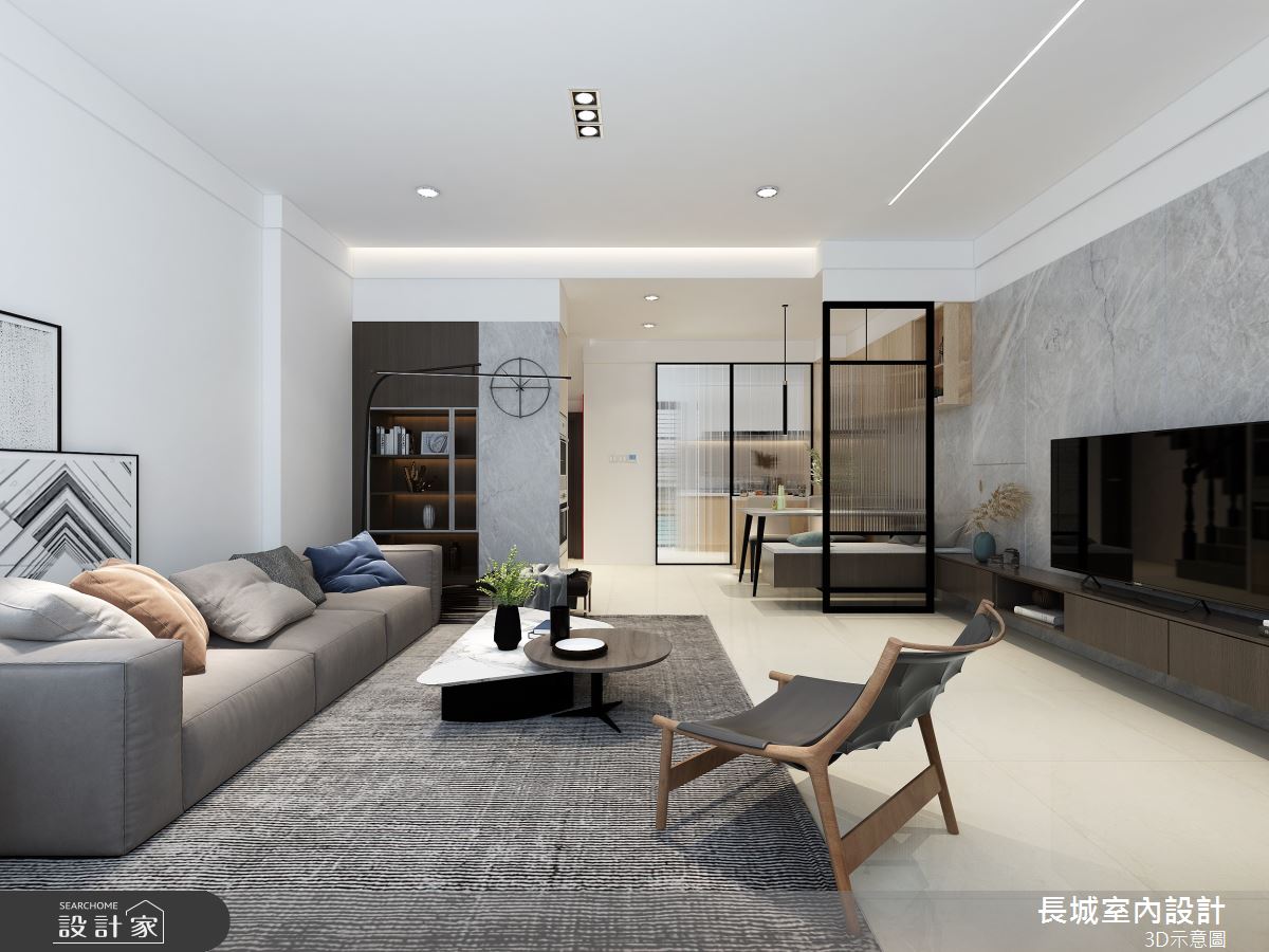 75坪新成屋(5年以下)＿現代風客廳餐廳案例圖片＿長城室內設計＿長城_08.全能居宅之9