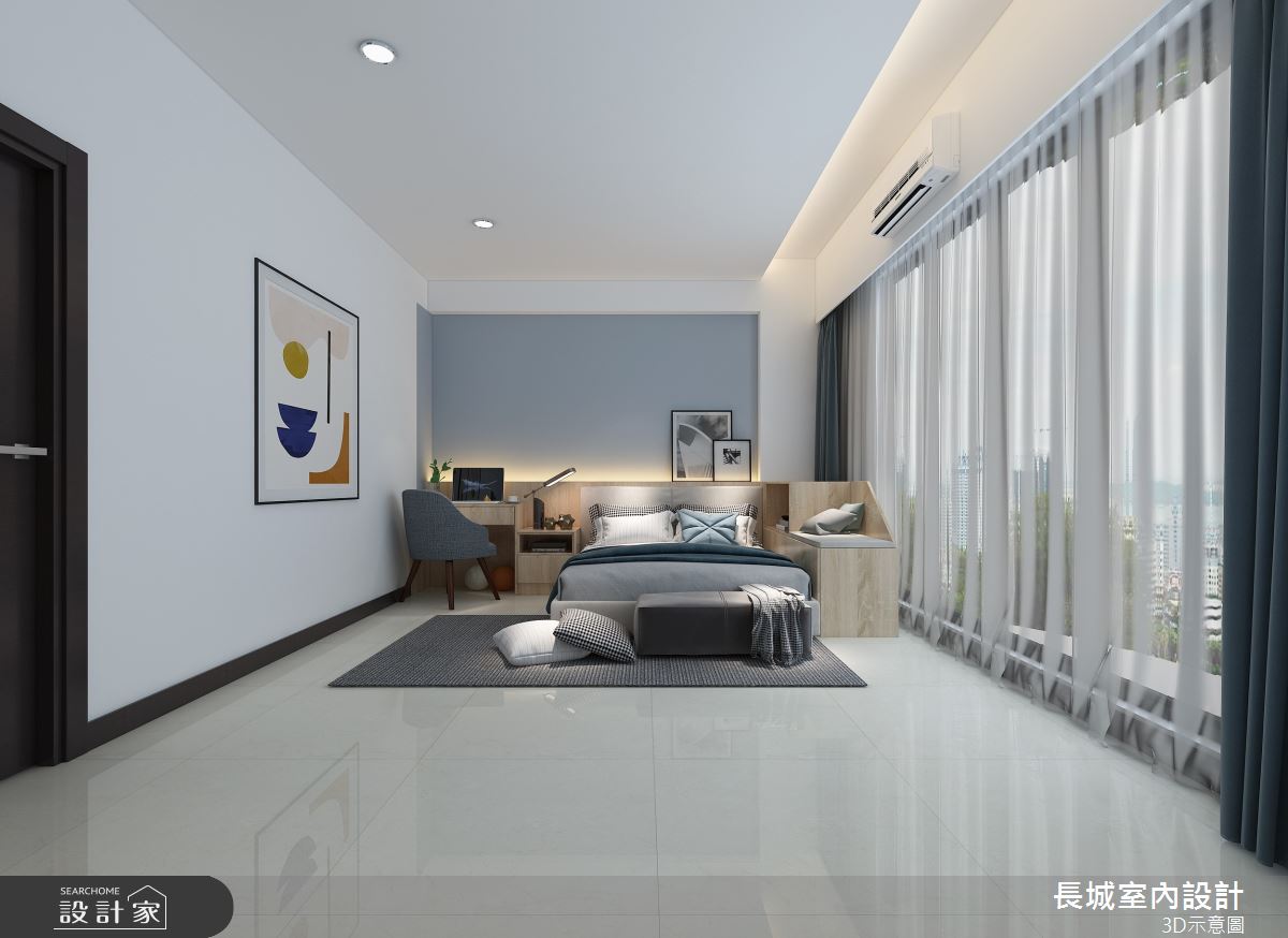 75坪新成屋(5年以下)＿現代風臥室案例圖片＿長城室內設計＿長城_08.全能居宅之13