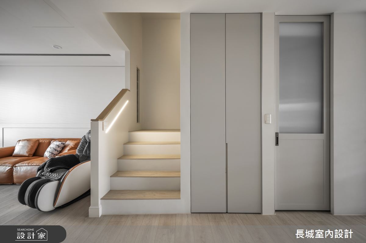 56坪新成屋(5年以下)＿美式風樓梯案例圖片＿長城室內設計＿長城_12.客變美宅之15