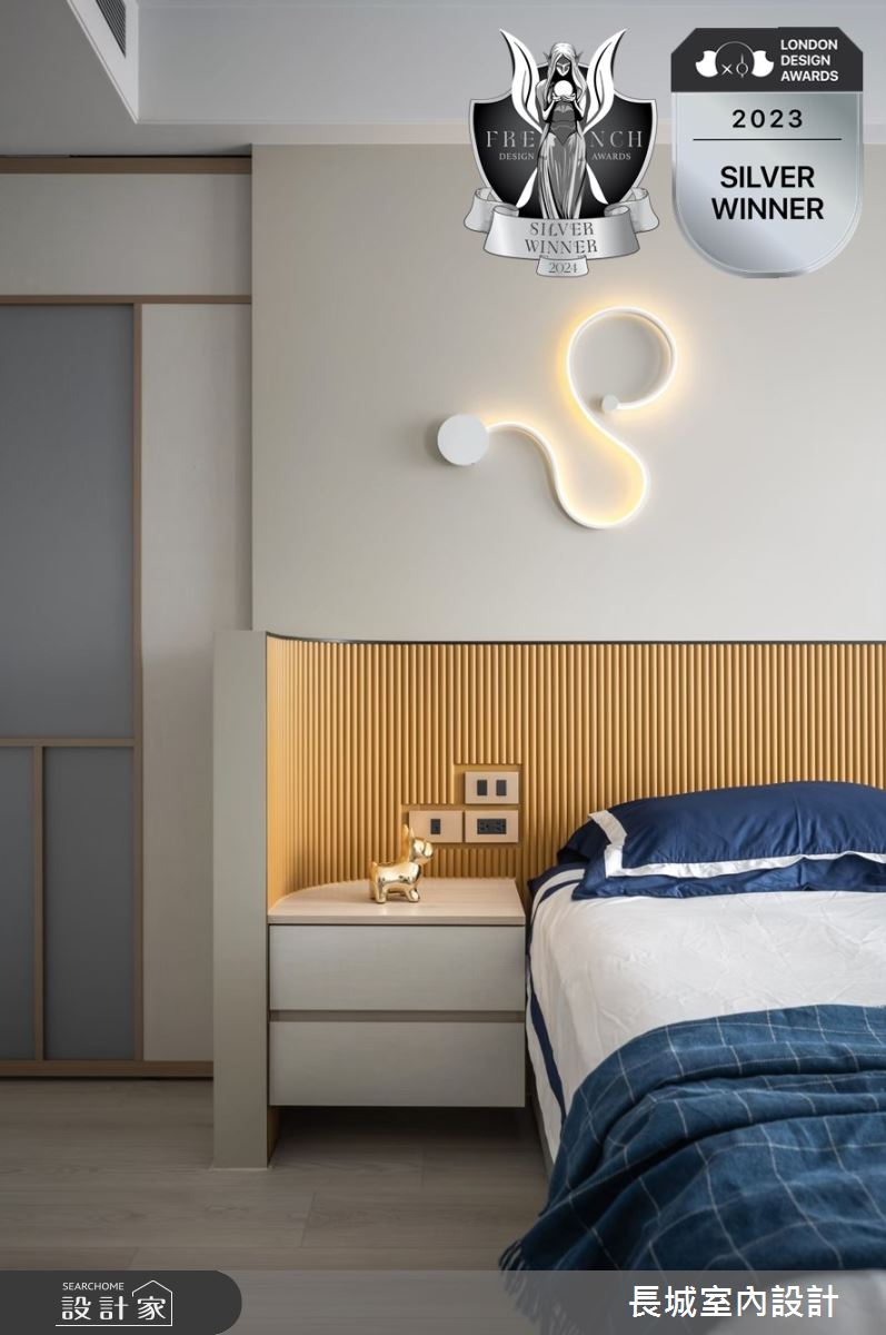 40坪新成屋(5年以下)＿北歐風臥室案例圖片＿長城室內設計＿長城_13.雙獎之光之24