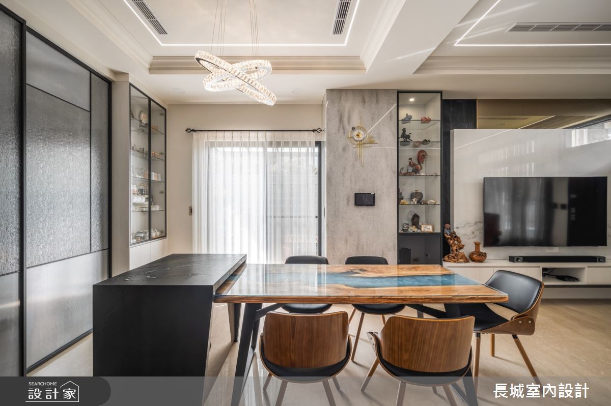 75坪新成屋(5年以下)＿現代風餐廳案例圖片＿長城室內設計＿長城_14.家和之道之5