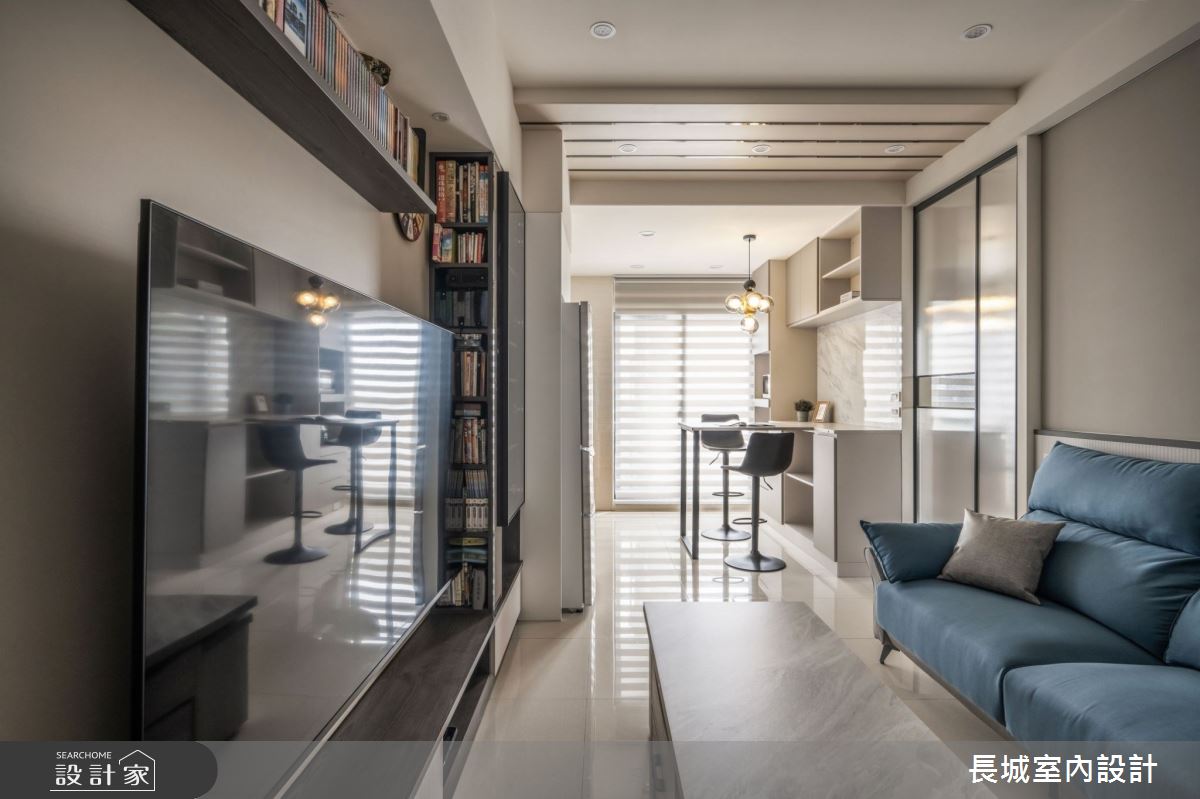 22坪預售屋＿現代風客廳廚房中島案例圖片＿長城室內設計＿長城_15.饗食光宅之3