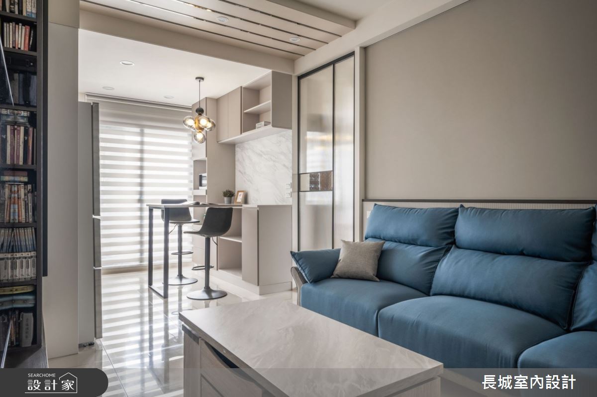 22坪預售屋＿現代風客廳廚房中島案例圖片＿長城室內設計＿長城_15.饗食光宅之5