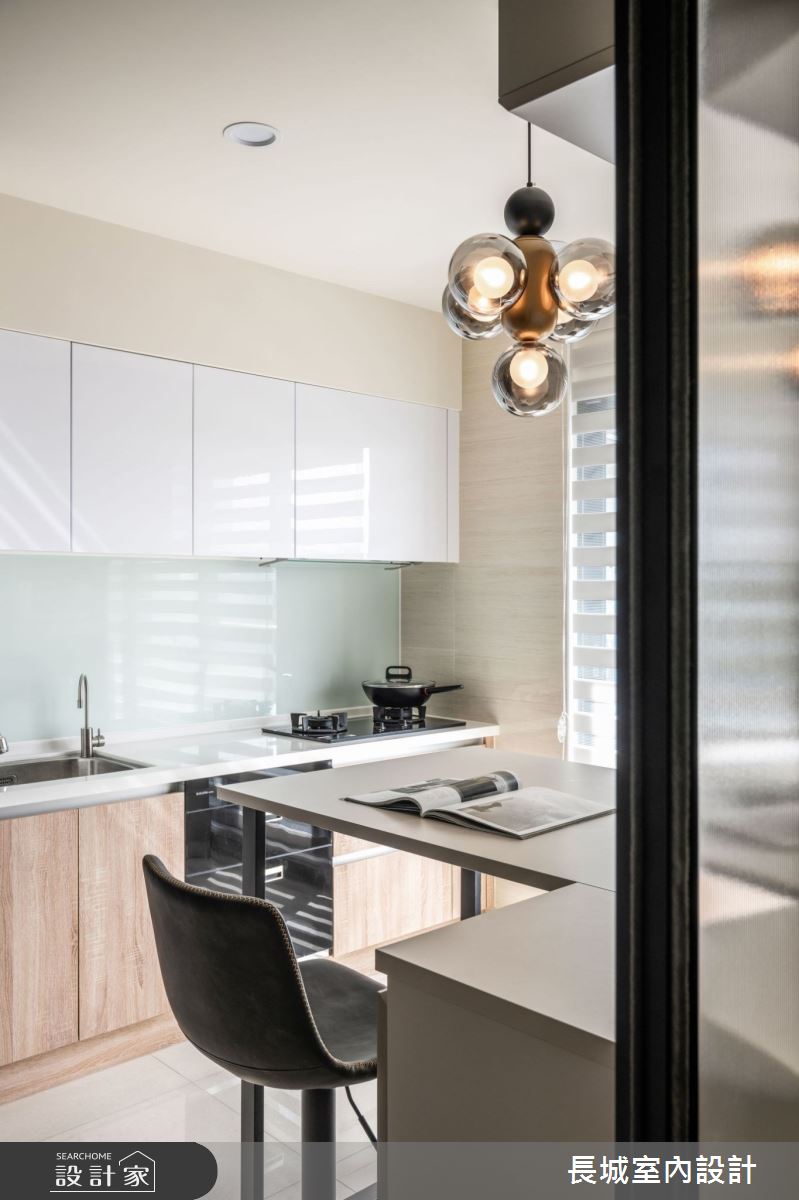 22坪預售屋＿現代風廚房中島案例圖片＿長城室內設計＿長城_15.饗食光宅之15