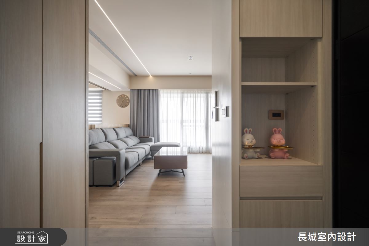 55坪新成屋(5年以下)＿日式無印風玄關客廳案例圖片＿長城室內設計＿長城_16.木韻新居之2