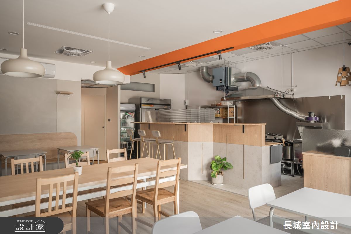 32坪新成屋(5年以下)＿簡約風商業空間案例圖片＿長城室內設計＿長城_19.活力橙調之14
