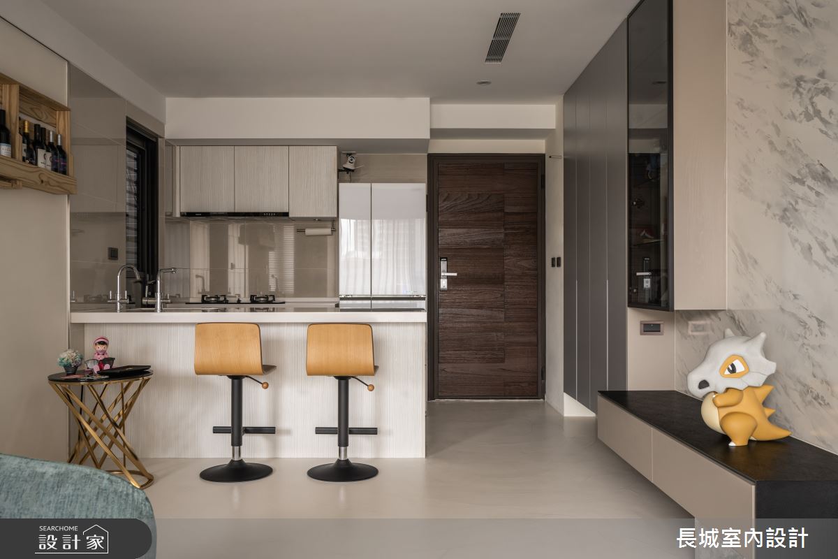 28坪新成屋(5年以下)＿現代風玄關餐廳廚房中島案例圖片＿長城室內設計＿長城_20.現代童心之1