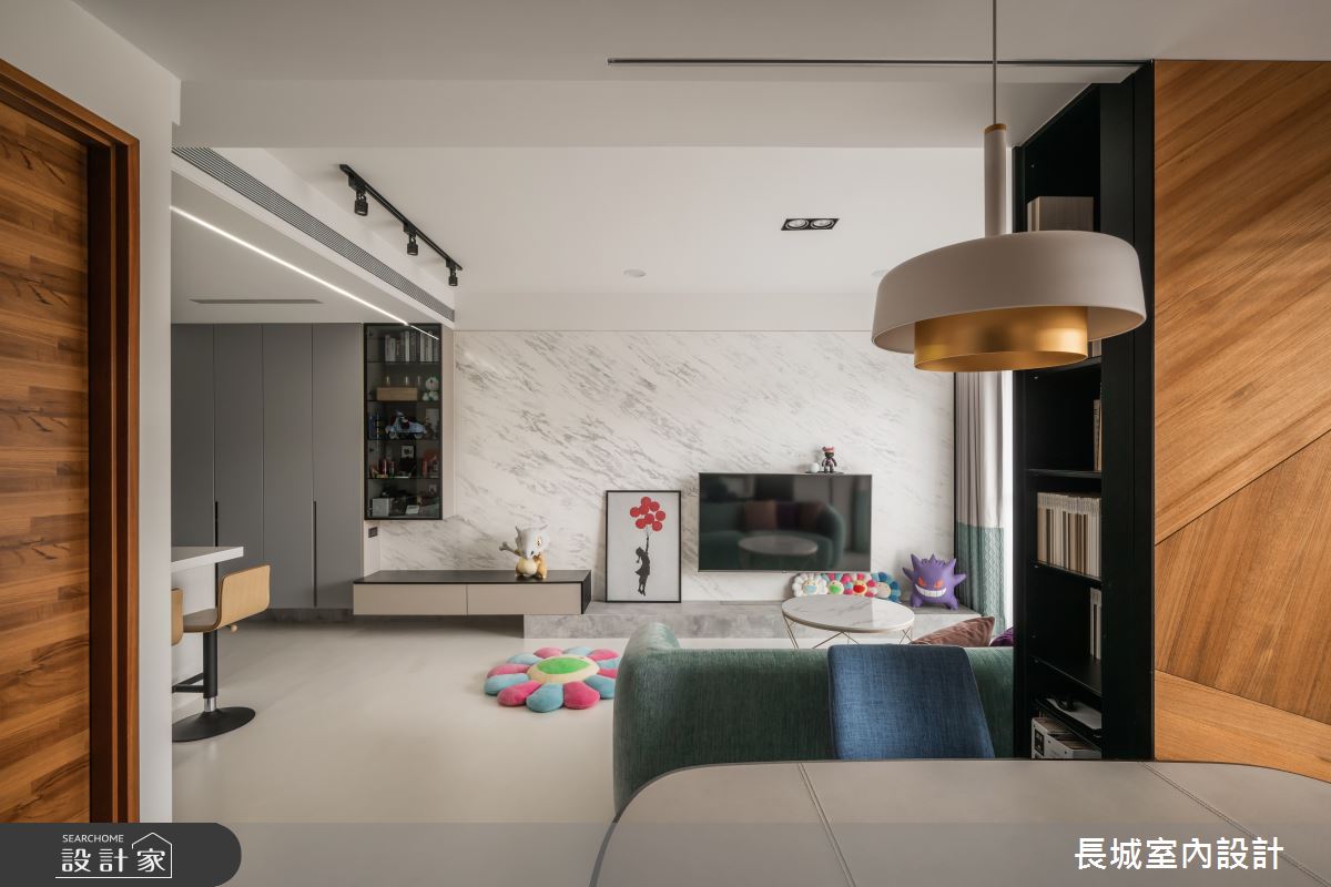 28坪新成屋(5年以下)＿現代風客廳書房案例圖片＿長城室內設計＿長城_20.現代童心之4
