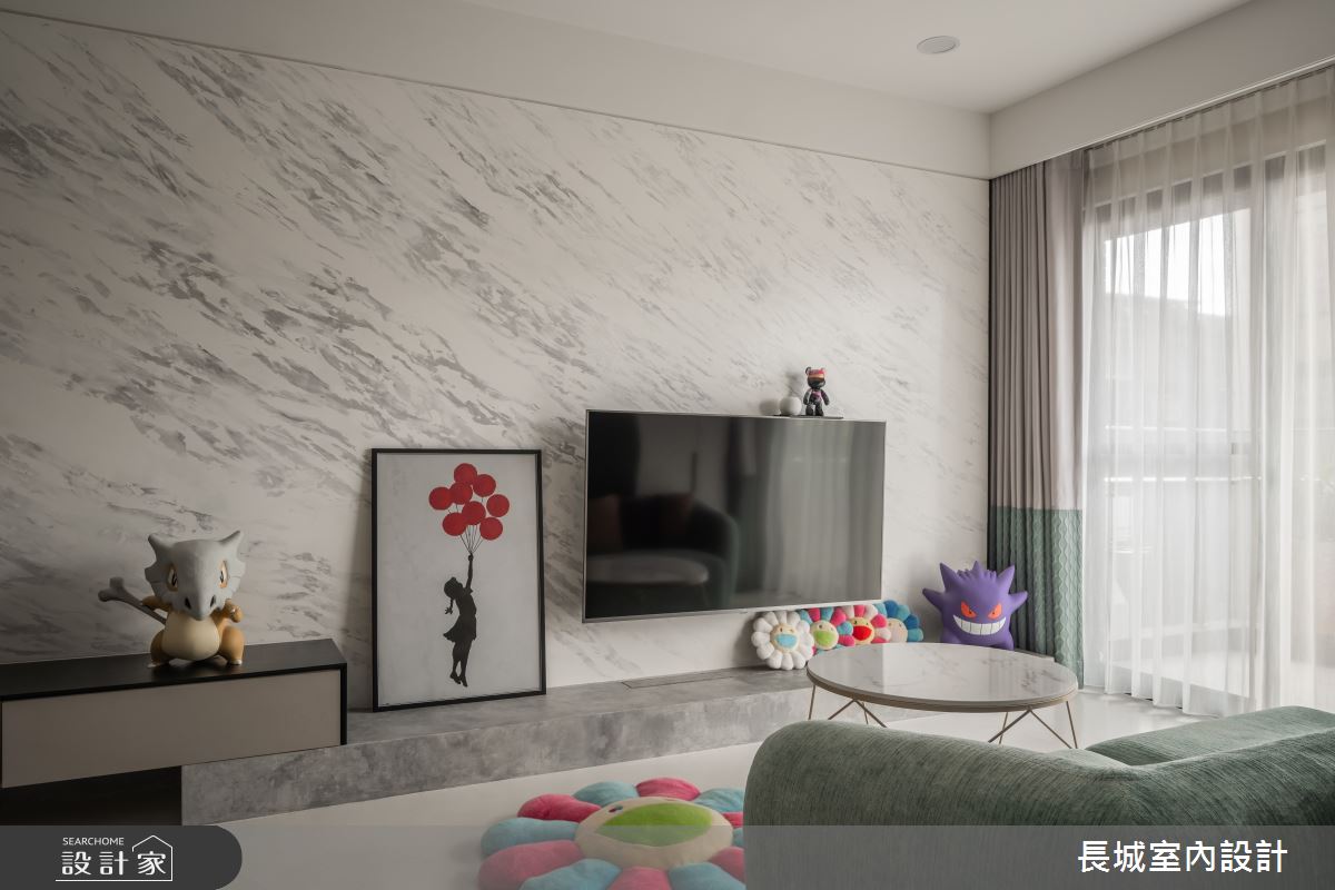 28坪新成屋(5年以下)＿現代風客廳案例圖片＿長城室內設計＿長城_20.現代童心之6