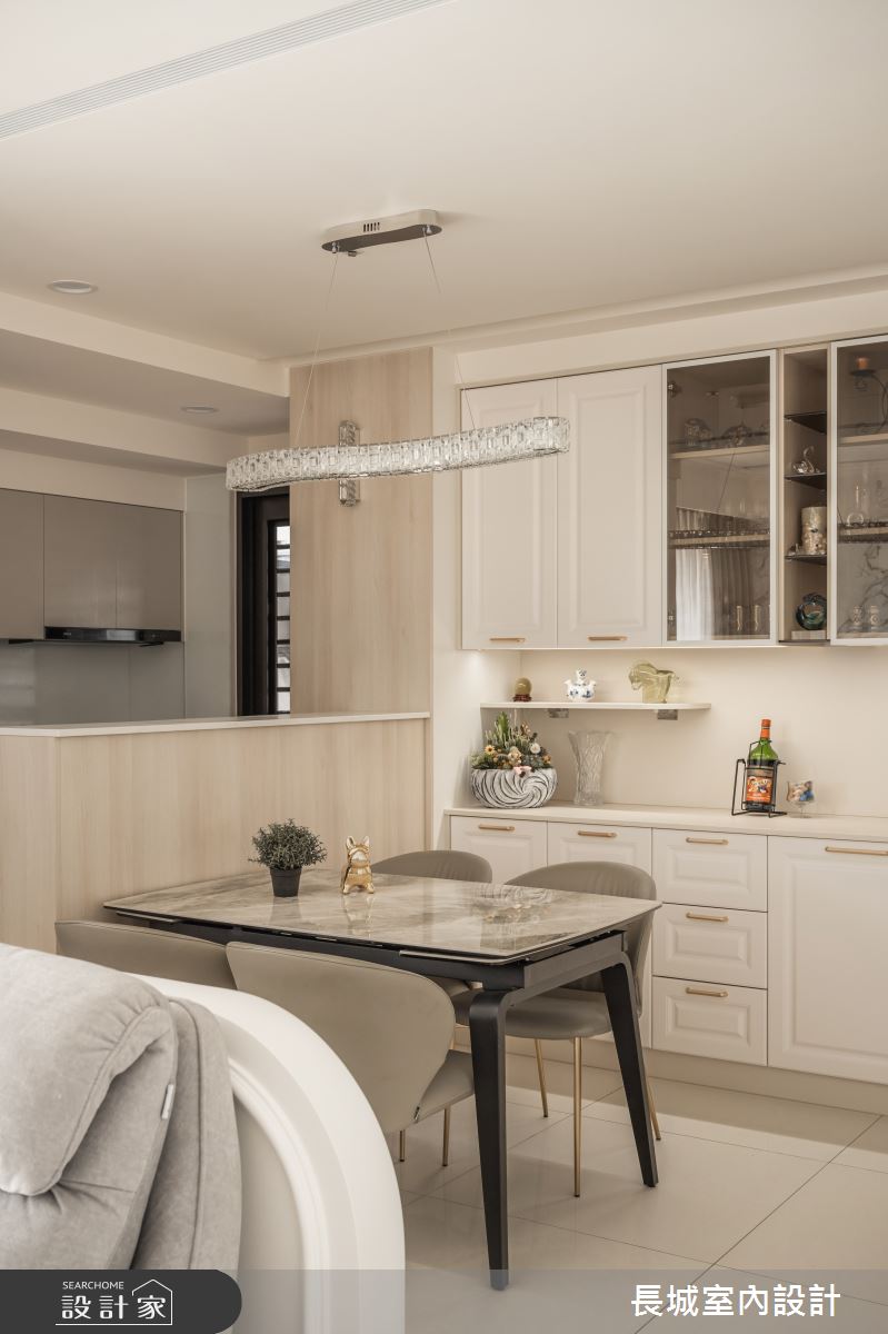 38坪預售屋＿新古典餐廳廚房吧檯中島案例圖片＿長城室內設計＿長城_22.古典新韻之13
