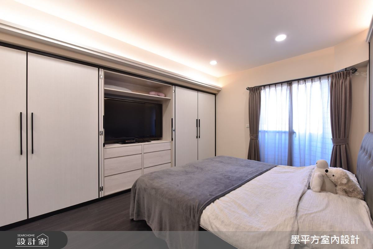 中古屋(5~15年)＿現代風臥室案例圖片＿墨平方室內設計裝修有限公司＿墨平方_10之12