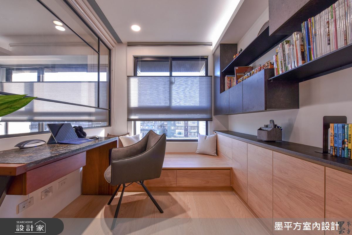 24坪新成屋(5年以下)＿混搭風書房臥榻案例圖片＿墨平方室內設計裝修有限公司＿墨平方_14之3496