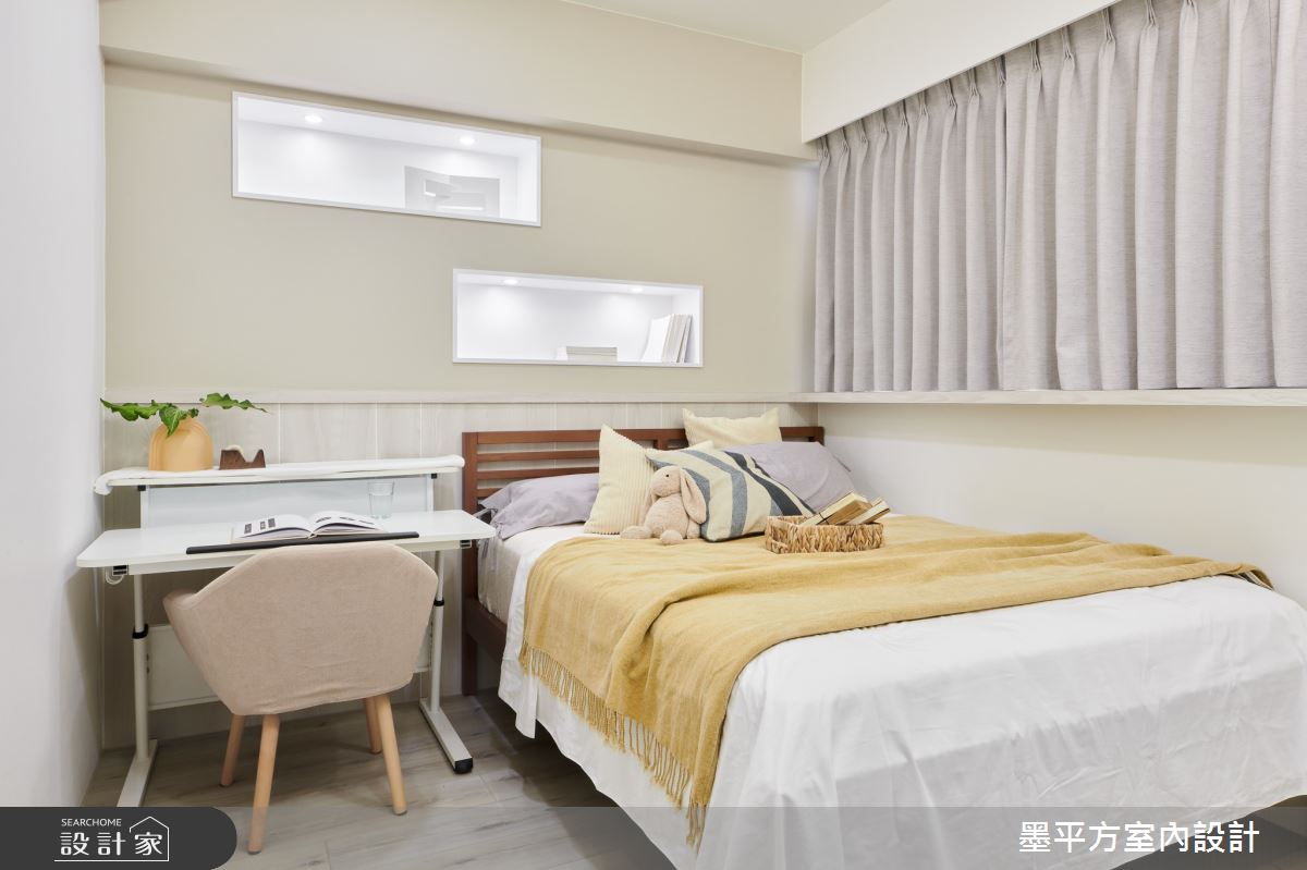 老屋(31~40年)＿混搭風臥室案例圖片＿墨平方室內設計裝修有限公司＿墨平方_16之14