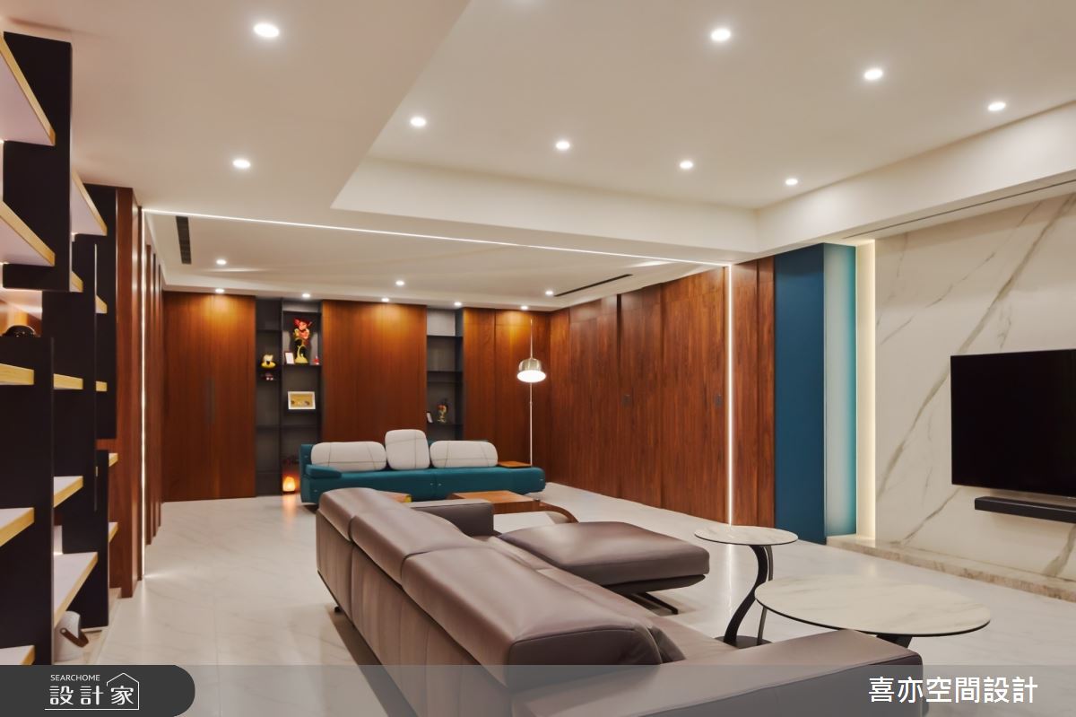 160坪新成屋(5年以下)＿現代風客廳案例圖片＿喜亦空間設計＿喜亦_湛藍會館之5