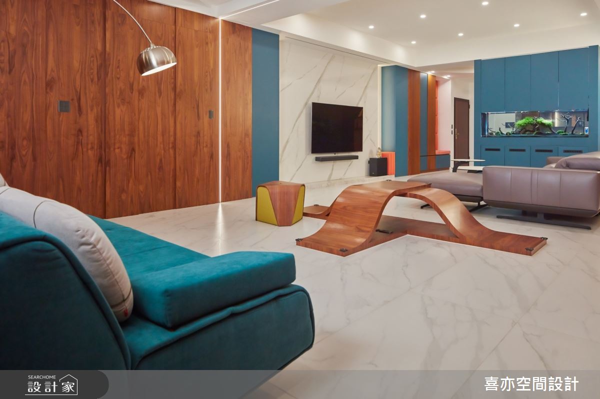 160坪新成屋(5年以下)＿現代風客廳案例圖片＿喜亦空間設計＿喜亦_湛藍會館之7
