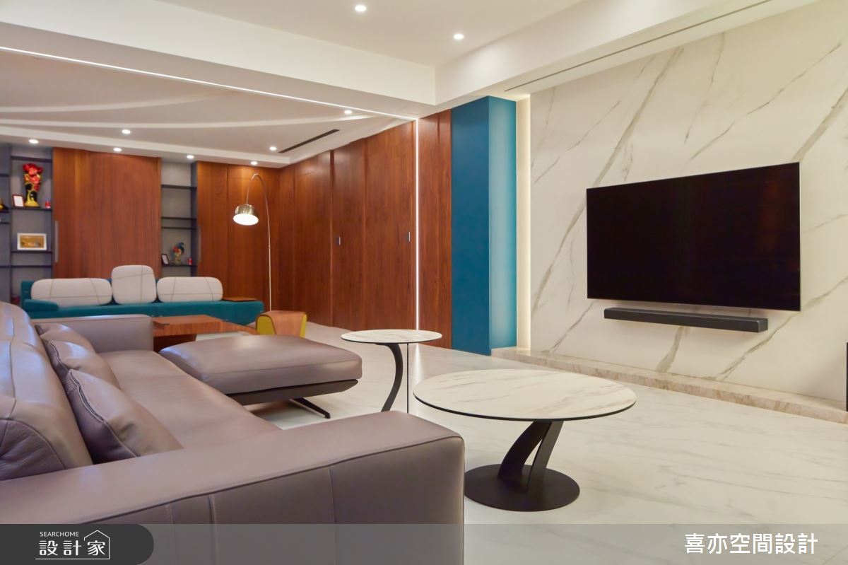 160坪新成屋(5年以下)＿現代風客廳案例圖片＿喜亦空間設計＿喜亦_湛藍會館之6