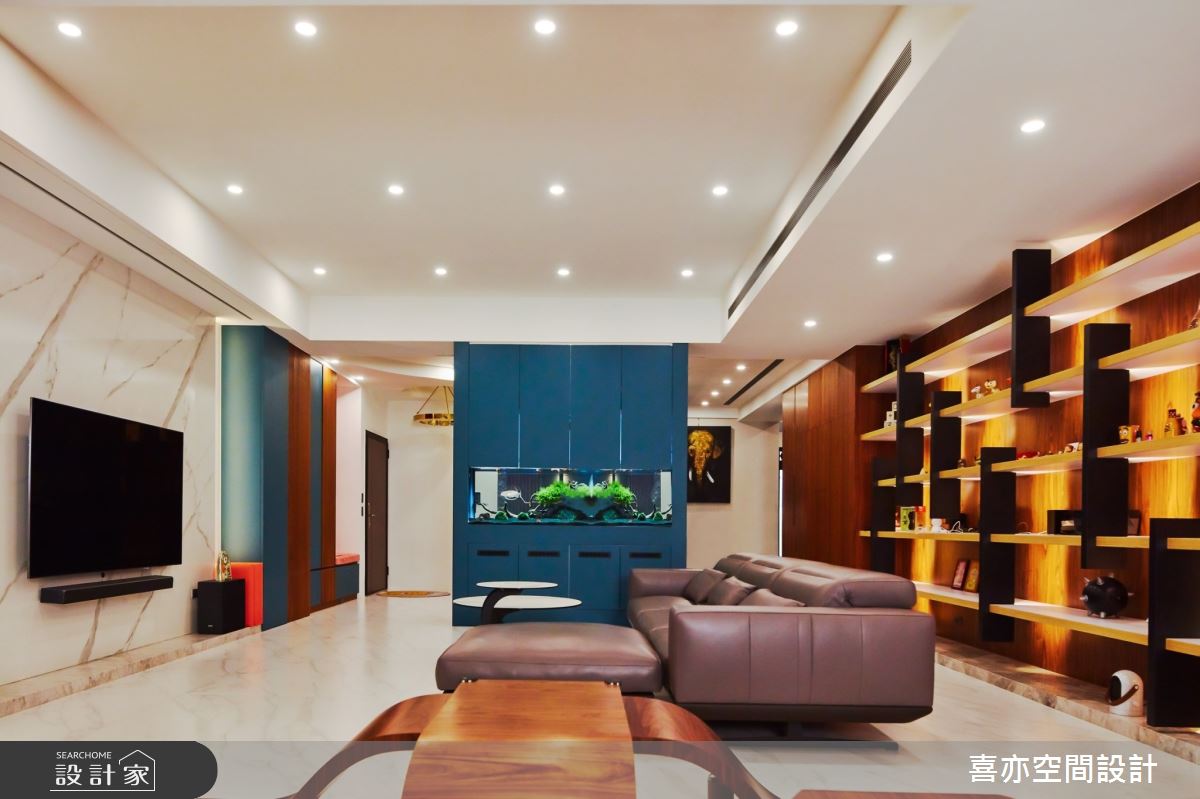160坪新成屋(5年以下)＿現代風客廳案例圖片＿喜亦空間設計＿喜亦_湛藍會館之3