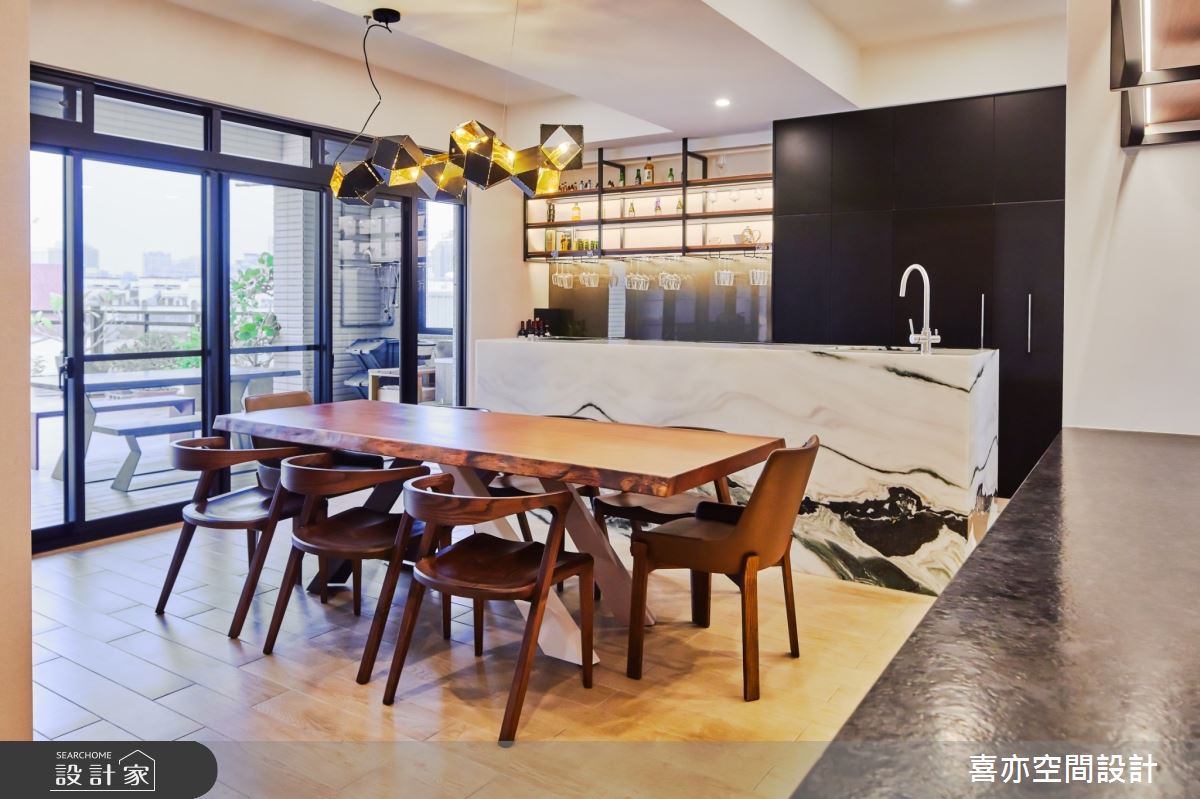 160坪新成屋(5年以下)＿現代風餐廳吧檯案例圖片＿喜亦空間設計＿喜亦_湛藍會館之11