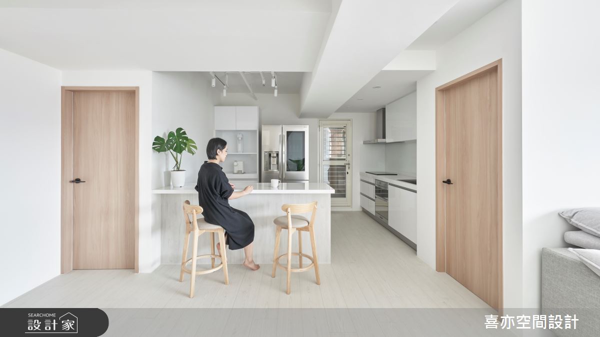 29坪老屋(16~30年)＿日式無印風餐廳吧檯中島案例圖片＿喜亦空間設計＿喜亦_日暖光所之6