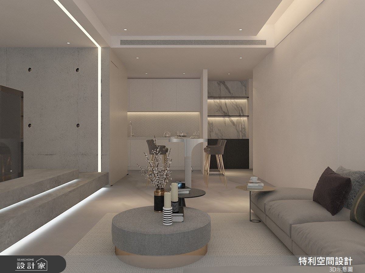 14坪預售屋＿現代風客廳餐廳吧檯案例圖片＿特利空間設計＿特利_02之4