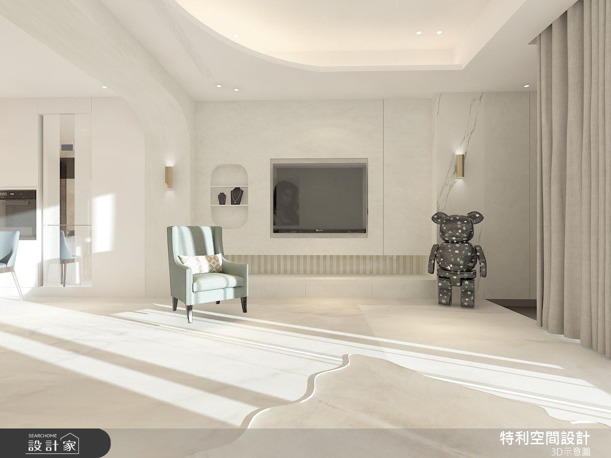 40坪新成屋(5年以下)＿現代美式風客廳案例圖片＿特利空間設計＿特利_09之2