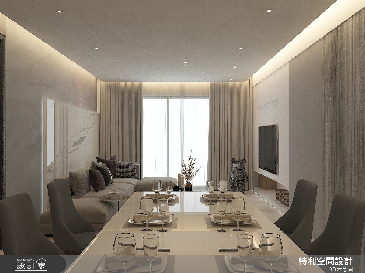 38坪預售屋＿現代風客廳餐廳案例圖片＿特利空間設計＿特利_11之3