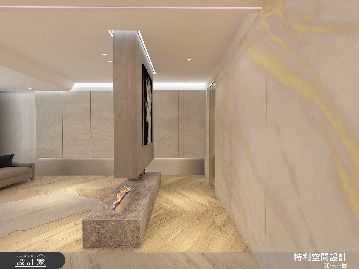 58坪新成屋(5年以下)＿現代法式風客廳案例圖片＿特利空間設計＿特利_15之3
