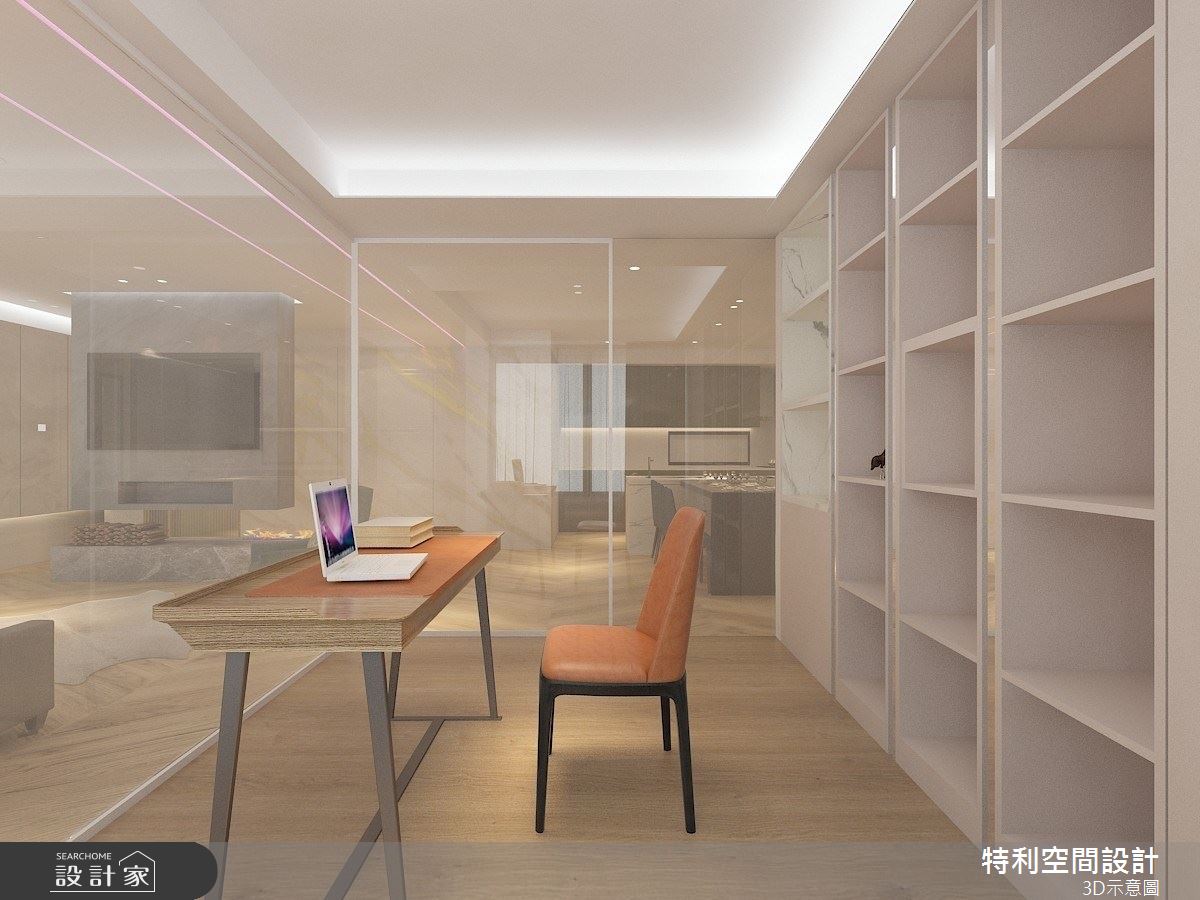 58坪新成屋(5年以下)＿現代法式風書房工作區案例圖片＿特利空間設計＿特利_15之5