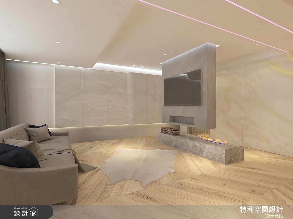 58坪新成屋(5年以下)＿現代法式風客廳案例圖片＿特利空間設計＿特利_15之2