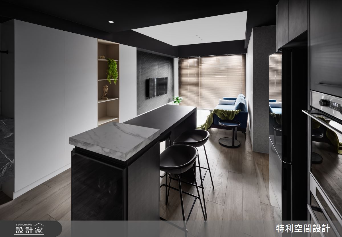 18坪新成屋(5年以下)＿現代風客廳餐廳吧檯中島案例圖片＿特利空間設計＿特利_16之2