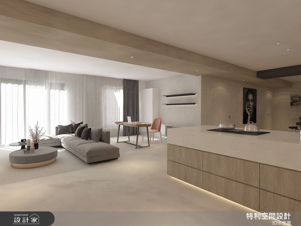 116坪毛胚屋＿義式極簡風客廳書房中島案例圖片＿特利空間設計＿特利_20之11