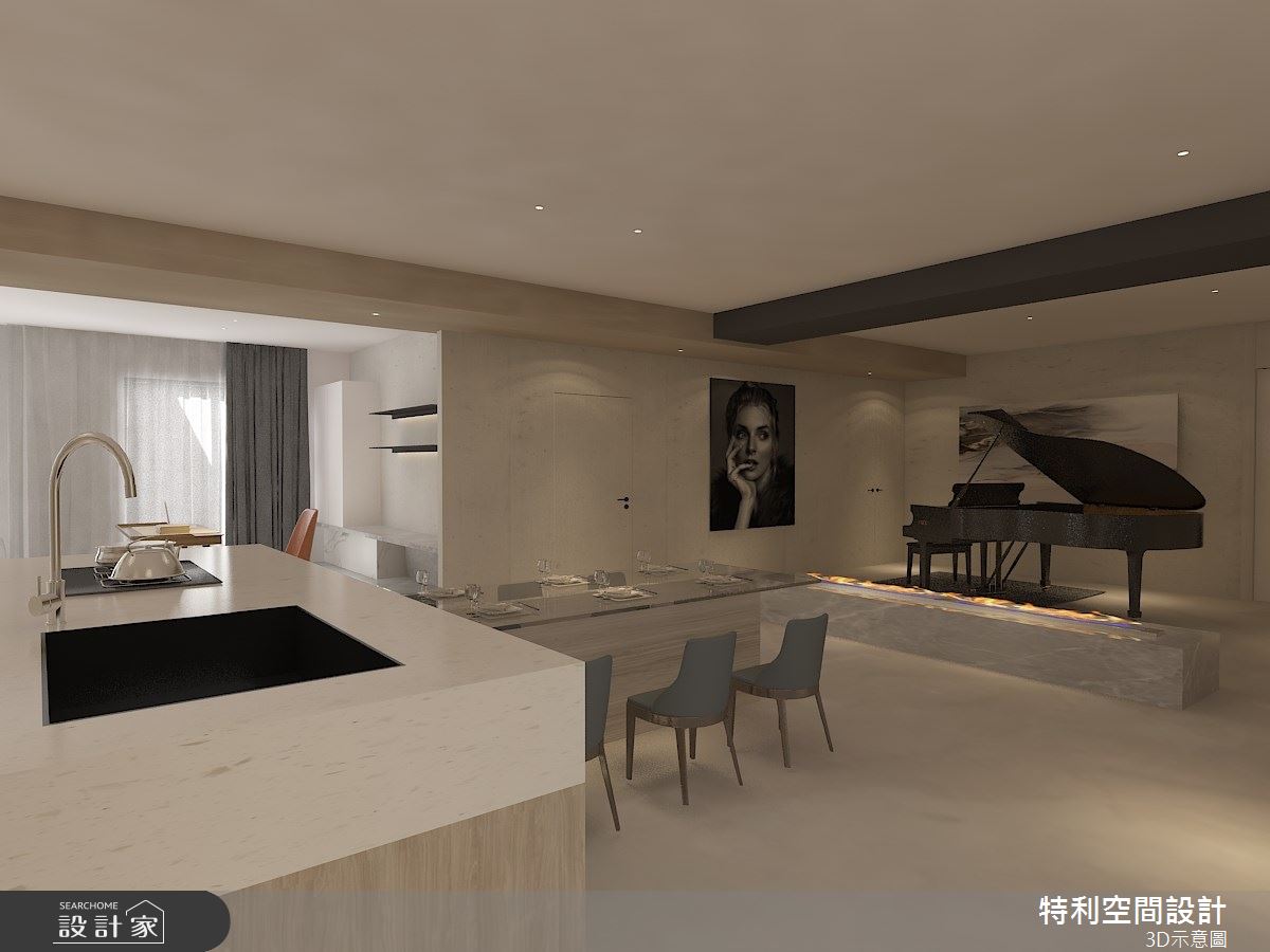 116坪毛胚屋＿義式極簡風餐廳中島案例圖片＿特利空間設計＿特利_20之12
