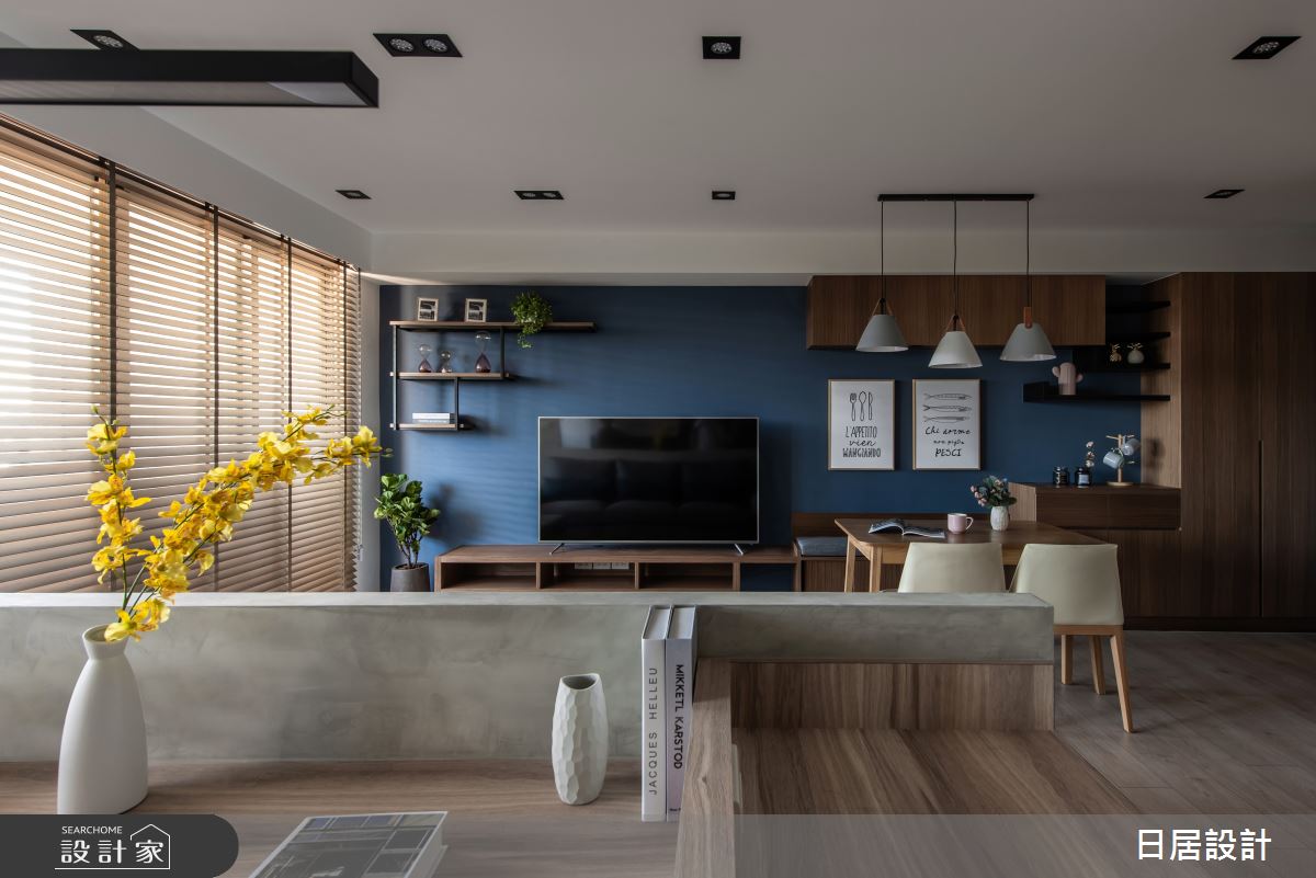 29坪新成屋(5年以下)＿混搭風客廳餐廳書房案例圖片＿日居設計＿日居_紳士之32